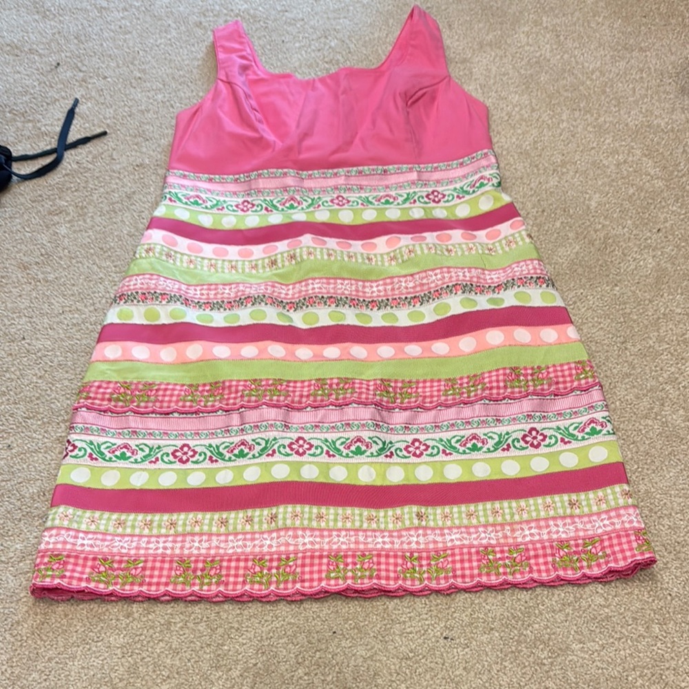 Lilly Pulitzer Pink Casual Sundress Sleeveless Spaghetti Strap